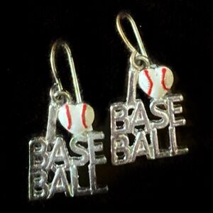 Baseball Heart Earrings